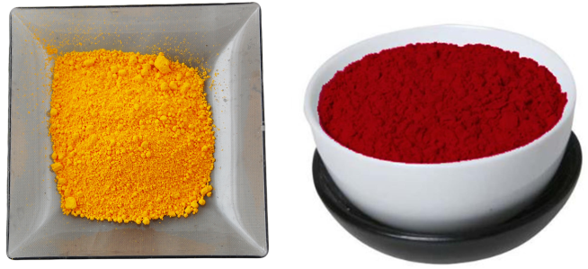 Yellow and Red Food Coloring